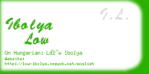 ibolya low business card